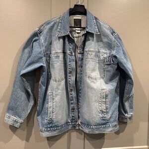 Vintage Sean John Light Indigo Washed Denim Trucker Jacket Size XL Hip Hop Y2K